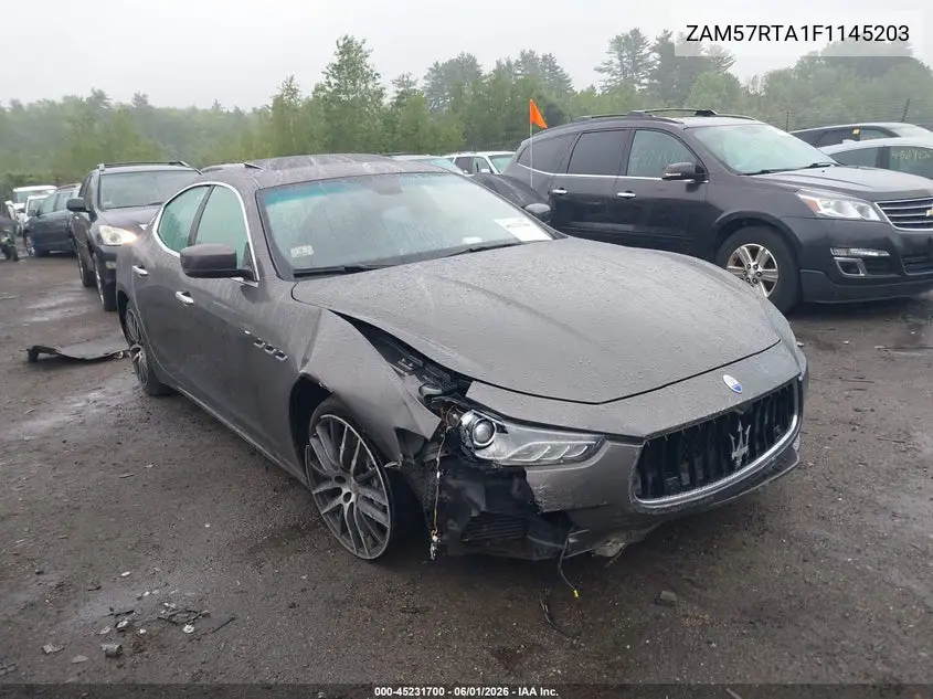 2015 Maserati Ghibli S Q4 VIN: ZAM57RTA1F1145203 Lot: 45231700