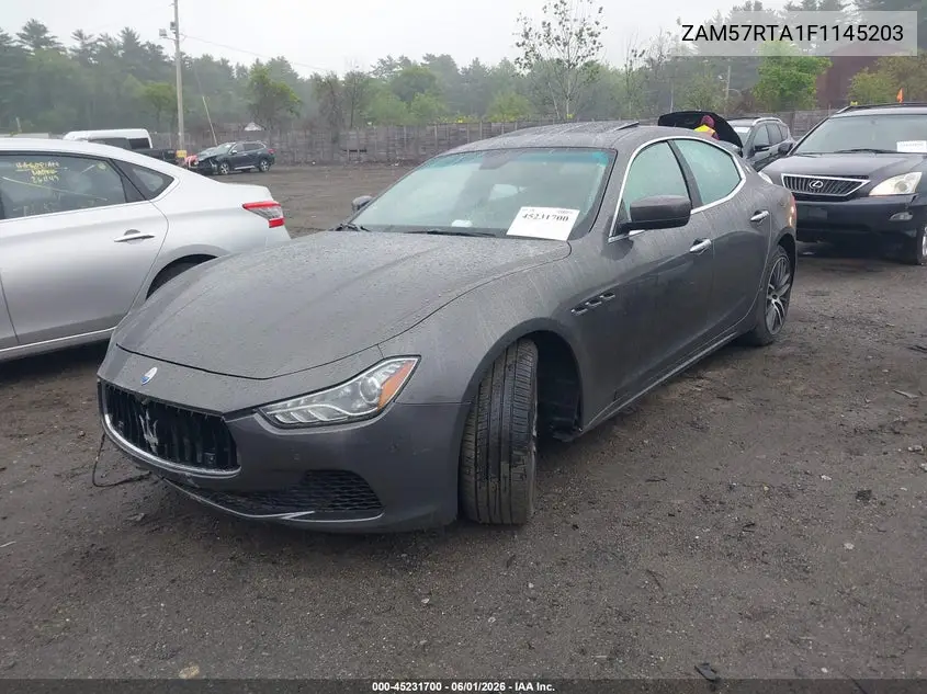 2015 Maserati Ghibli S Q4 VIN: ZAM57RTA1F1145203 Lot: 45231700