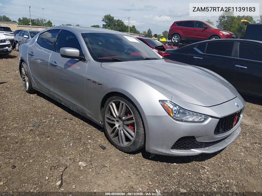 2015 Maserati Ghibli S Q4 VIN: ZAM57RTA2F1139183 Lot: 45359269