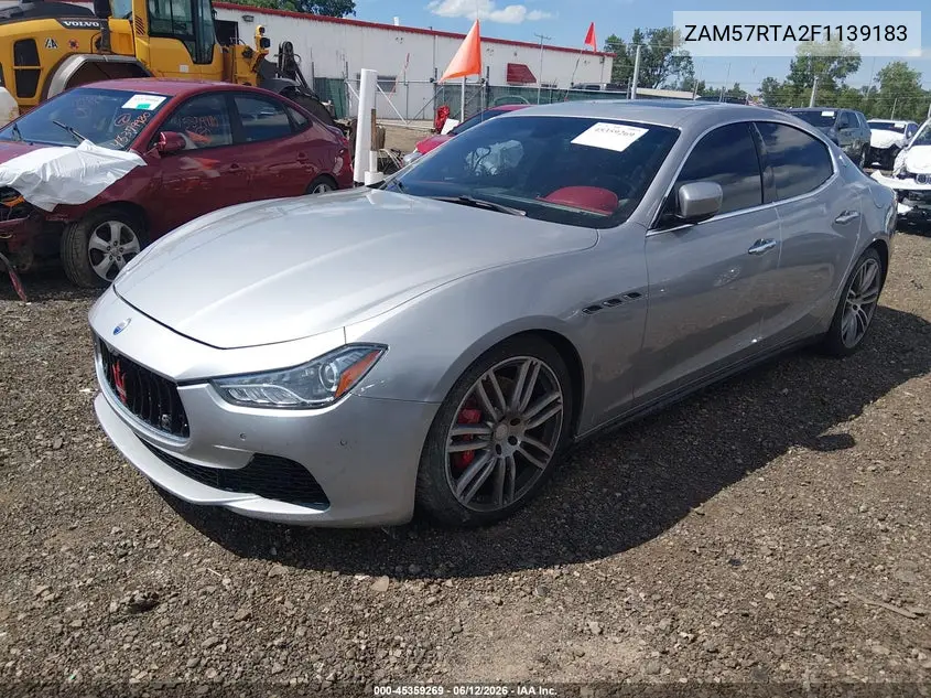 2015 Maserati Ghibli S Q4 VIN: ZAM57RTA2F1139183 Lot: 45359269