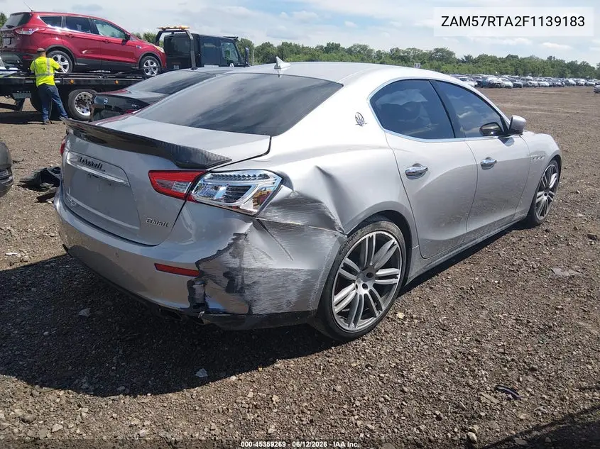 2015 Maserati Ghibli S Q4 VIN: ZAM57RTA2F1139183 Lot: 45359269
