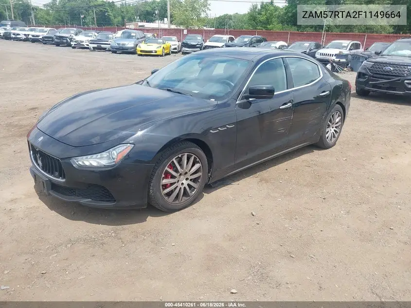 2015 Maserati Ghibli S Q4 VIN: ZAM57RTA2F1149664 Lot: 45410261