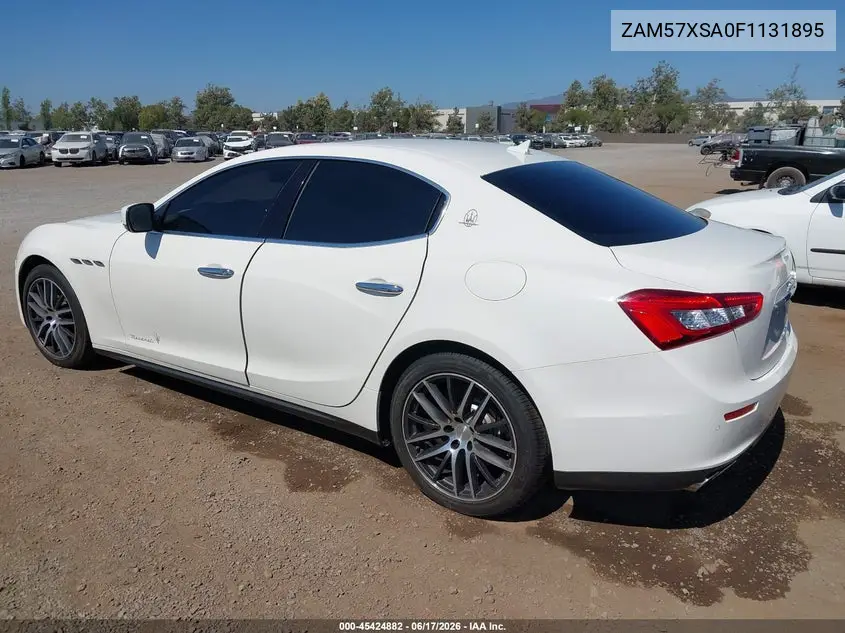 2015 Maserati Ghibli VIN: ZAM57XSA0F1131895 Lot: 45424882