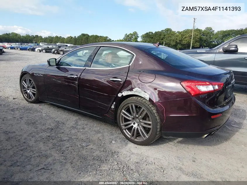 2015 Maserati Ghibli VIN: ZAM57XSA4F1141393 Lot: 45440087