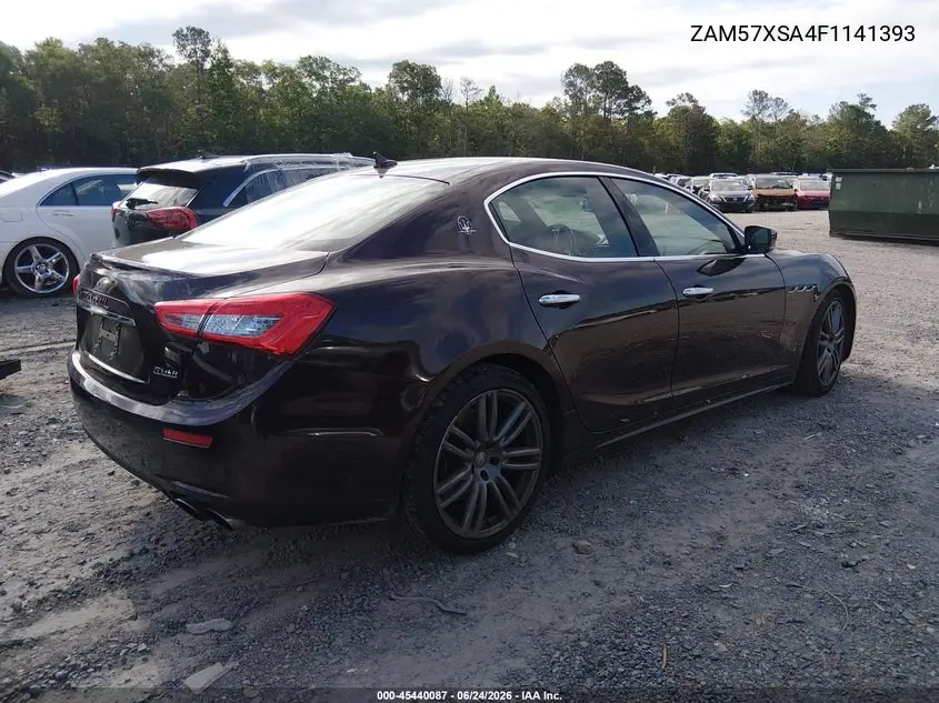 2015 Maserati Ghibli VIN: ZAM57XSA4F1141393 Lot: 45440087