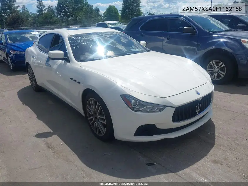 2015 Maserati Ghibli VIN: ZAM57XSA0F1162158 Lot: 45452208