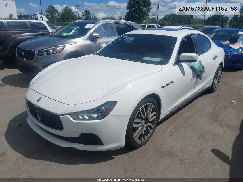 2015 Maserati Ghibli VIN: ZAM57XSA0F1162158 Lot: 45452208