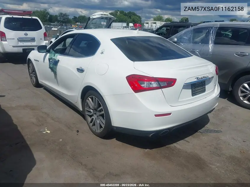 2015 Maserati Ghibli VIN: ZAM57XSA0F1162158 Lot: 45452208
