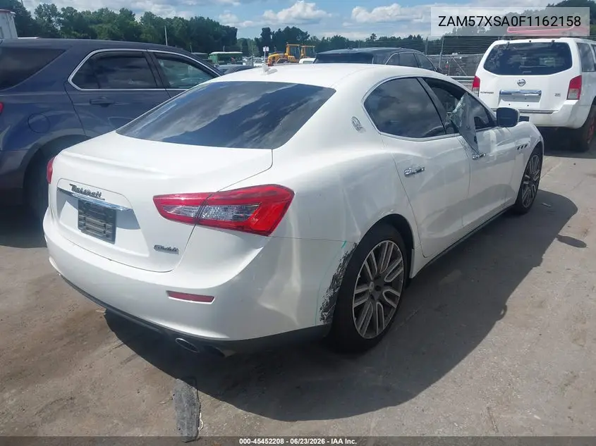 2015 Maserati Ghibli VIN: ZAM57XSA0F1162158 Lot: 45452208