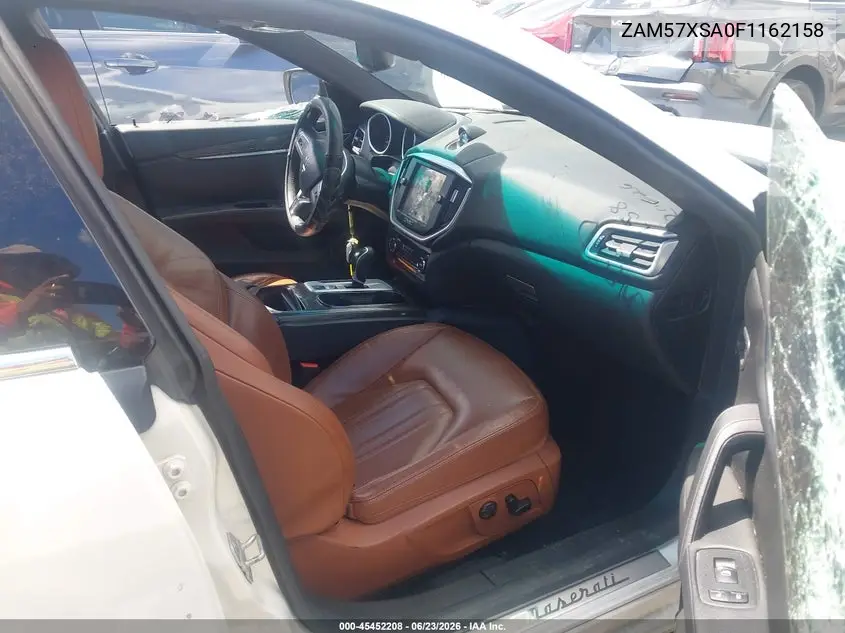 2015 Maserati Ghibli VIN: ZAM57XSA0F1162158 Lot: 45452208