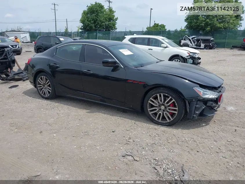 2015 Maserati Ghibli S Q4 VIN: ZAM57RTA3F1142125 Lot: 45491428
