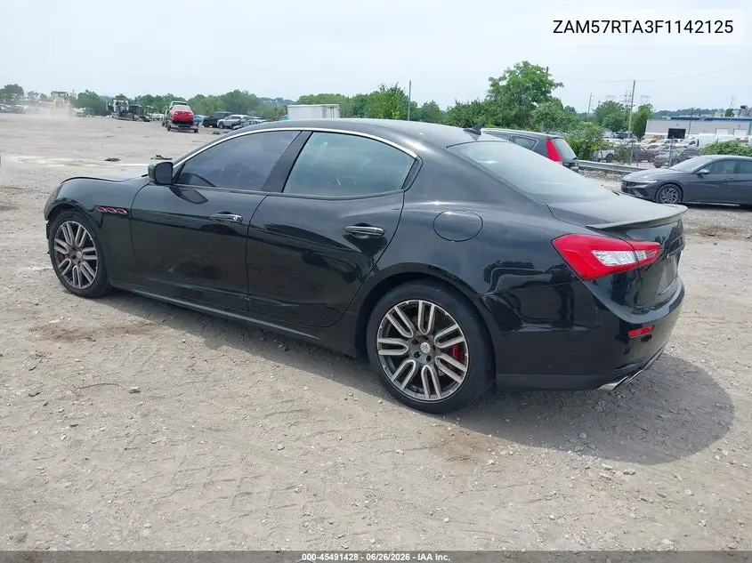 2015 Maserati Ghibli S Q4 VIN: ZAM57RTA3F1142125 Lot: 45491428