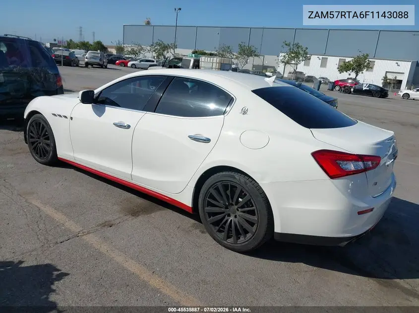 2015 Maserati Ghibli S Q4 VIN: ZAM57RTA6F1143088 Lot: 45535887