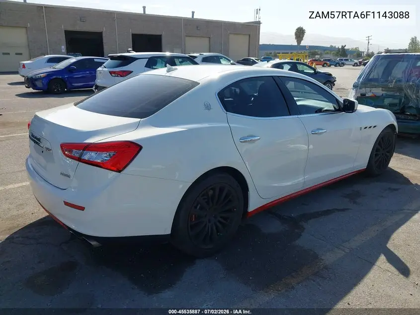 2015 Maserati Ghibli S Q4 VIN: ZAM57RTA6F1143088 Lot: 45535887