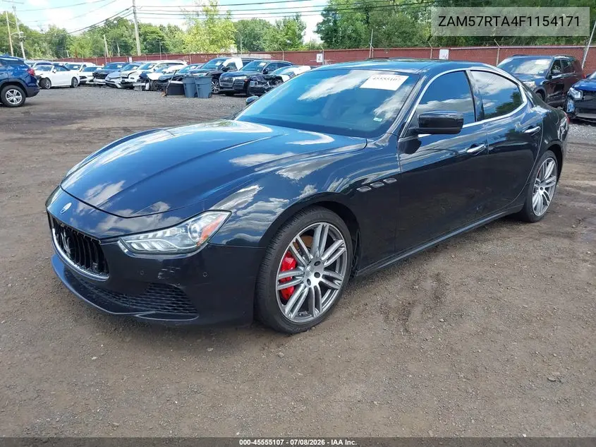 2015 Maserati Ghibli S Q4 VIN: ZAM57RTA4F1154171 Lot: 45555107