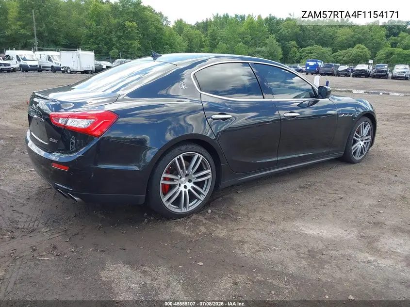 2015 Maserati Ghibli S Q4 VIN: ZAM57RTA4F1154171 Lot: 45555107