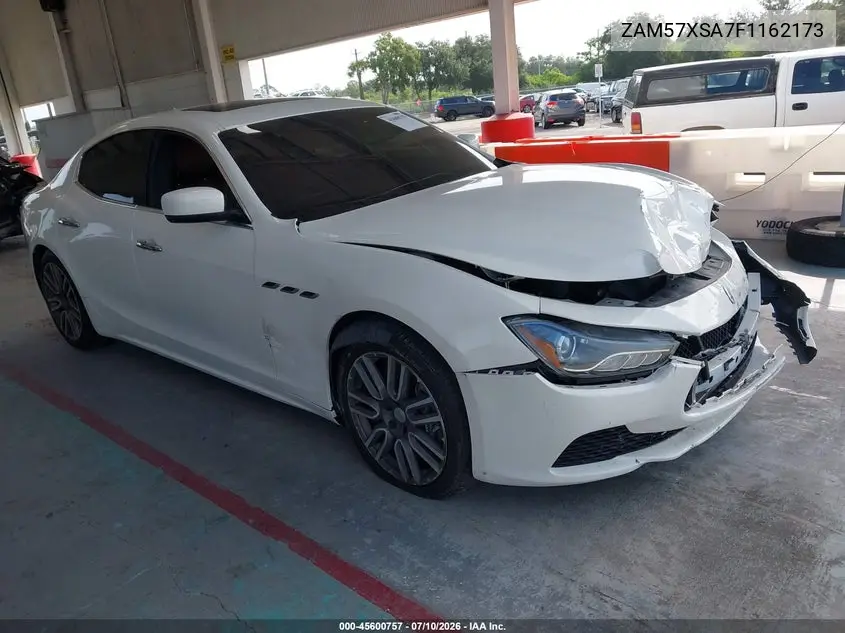 2015 Maserati Ghibli VIN: ZAM57XSA7F1162173 Lot: 45600757