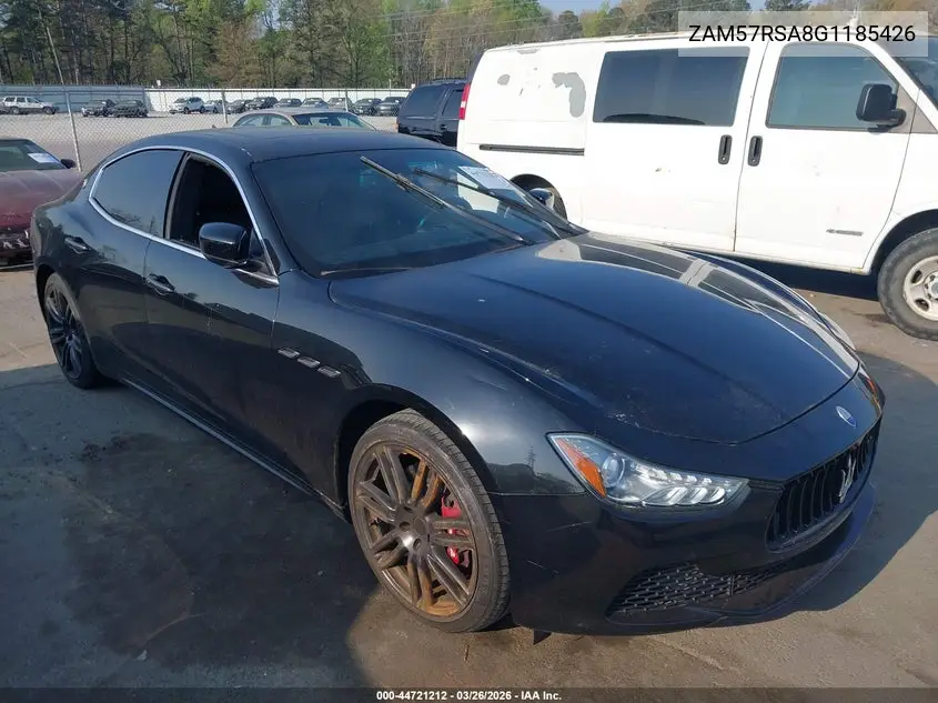2016 Maserati Ghibli S VIN: ZAM57RSA8G1185426 Lot: 44721212