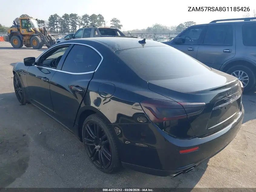 2016 Maserati Ghibli S VIN: ZAM57RSA8G1185426 Lot: 44721212