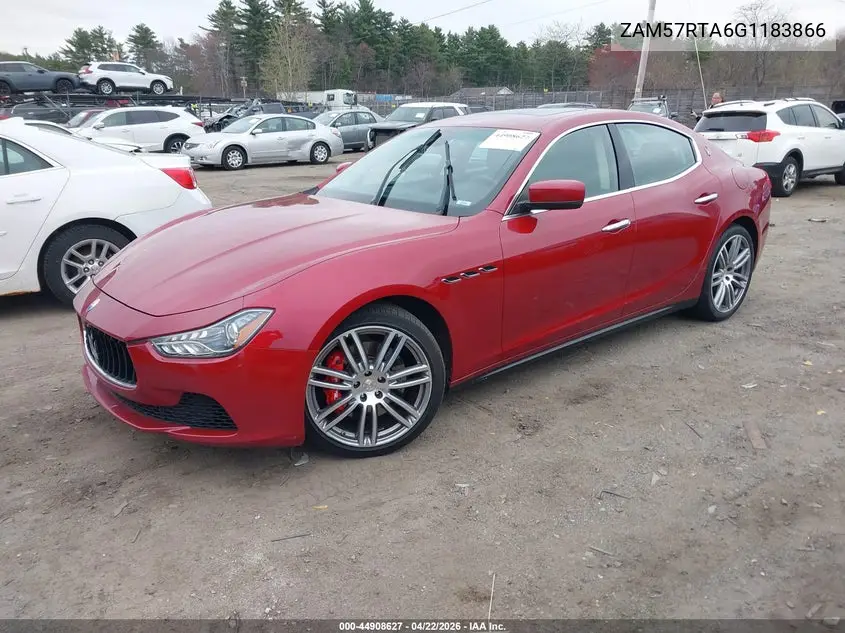 2016 Maserati Ghibli S Q4 VIN: ZAM57RTA6G1183866 Lot: 44908627