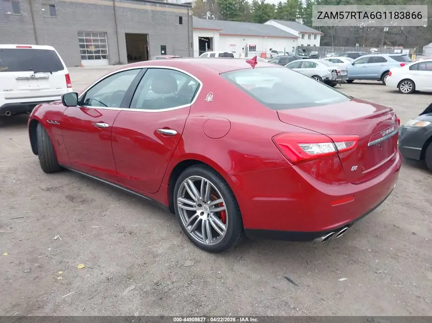 2016 Maserati Ghibli S Q4 VIN: ZAM57RTA6G1183866 Lot: 44908627