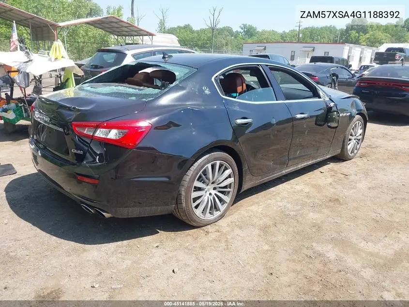 2016 Maserati Ghibli VIN: ZAM57XSA4G1188392 Lot: 45141885