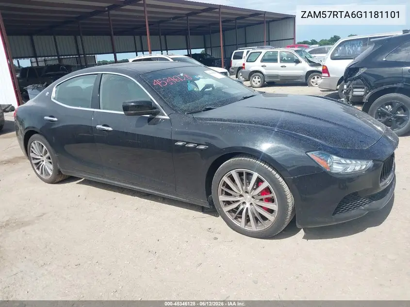 2016 Maserati Ghibli S Q4 VIN: ZAM57RTA6G1181101 Lot: 45346128