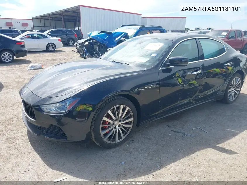 2016 Maserati Ghibli S Q4 VIN: ZAM57RTA6G1181101 Lot: 45346128