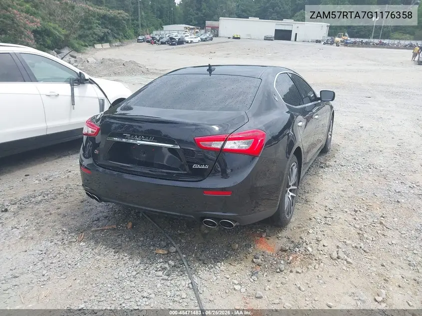 2016 Maserati Ghibli S Q4 VIN: ZAM57RTA7G1176358 Lot: 45471483