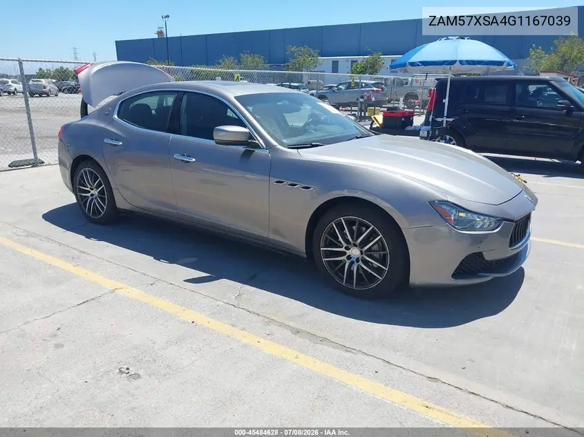 2016 Maserati Ghibli VIN: ZAM57XSA4G1167039 Lot: 45484628