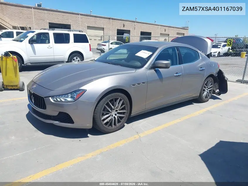 2016 Maserati Ghibli VIN: ZAM57XSA4G1167039 Lot: 45484628
