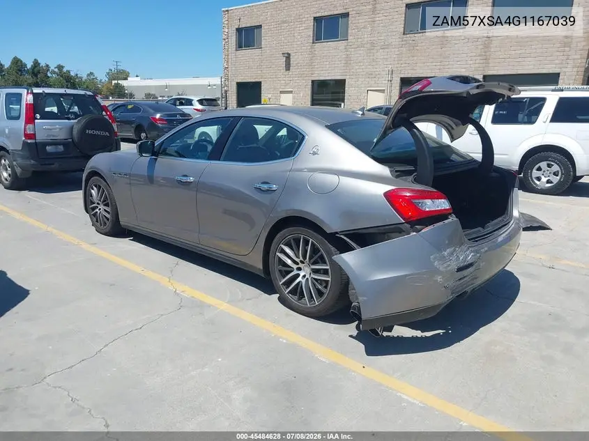 2016 Maserati Ghibli VIN: ZAM57XSA4G1167039 Lot: 45484628