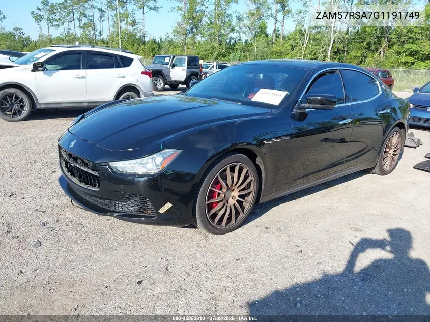 2016 Maserati Ghibli S VIN: ZAM57RSA7G1191749 Lot: 45553810