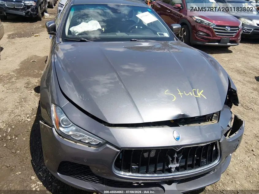 2016 Maserati Ghibli S Q4 VIN: ZAM57RTA2G1183802 Lot: 45554663
