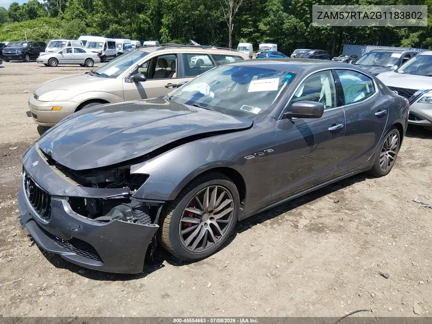 2016 Maserati Ghibli S Q4 VIN: ZAM57RTA2G1183802 Lot: 45554663