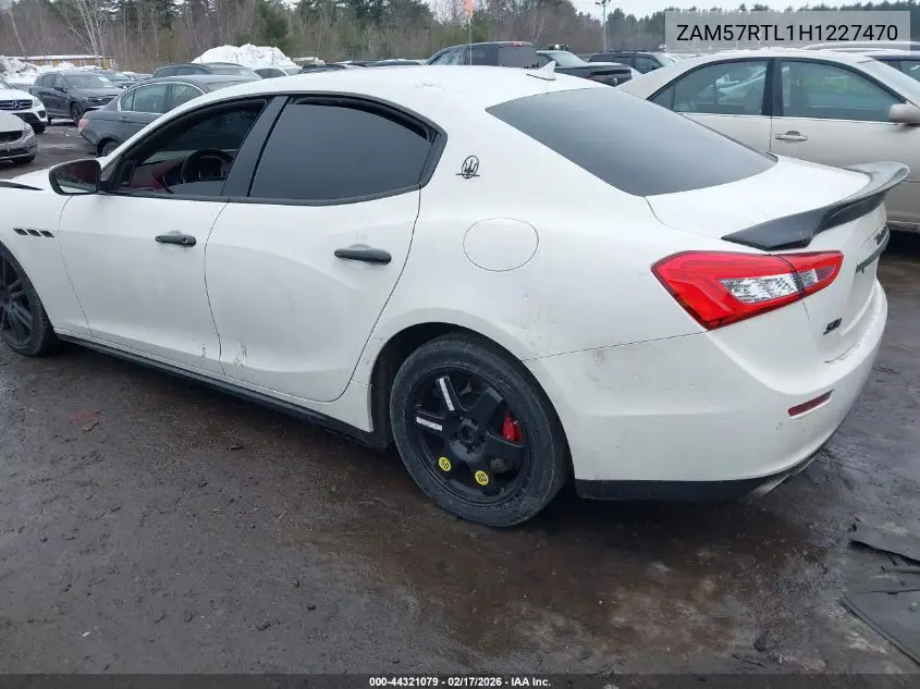 2017 Maserati Ghibli S Q4 VIN: ZAM57RTL1H1227470 Lot: 44321079