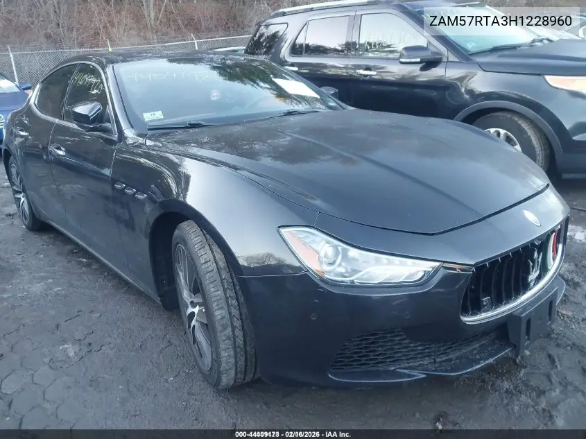 2017 Maserati Ghibli S Q4 VIN: ZAM57RTA3H1228960 Lot: 44409173