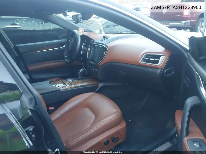 2017 Maserati Ghibli S Q4 VIN: ZAM57RTA3H1228960 Lot: 44409173