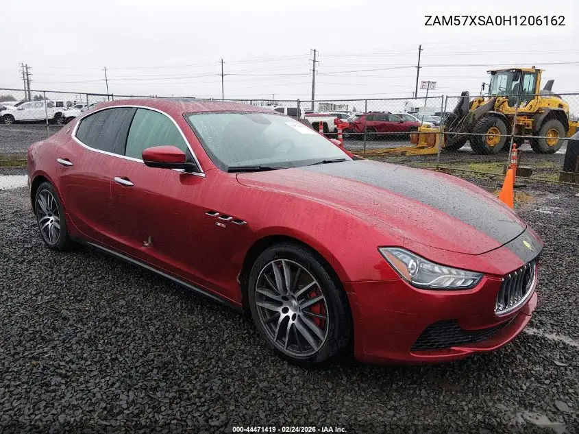 2017 Maserati Ghibli VIN: ZAM57XSA0H1206162 Lot: 44471419