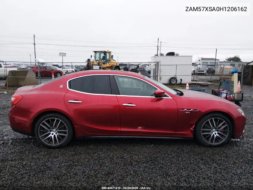 2017 Maserati Ghibli VIN: ZAM57XSA0H1206162 Lot: 44471419