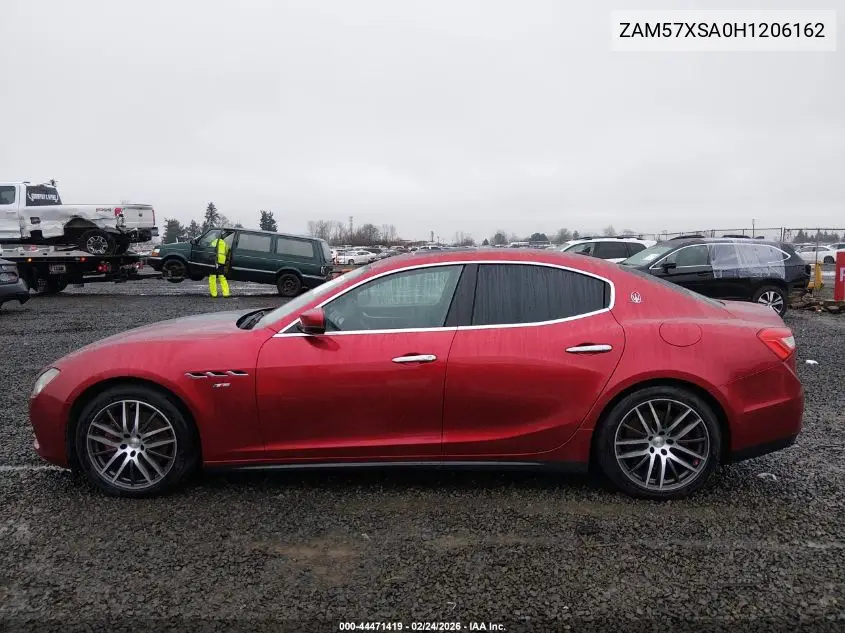 2017 Maserati Ghibli VIN: ZAM57XSA0H1206162 Lot: 44471419