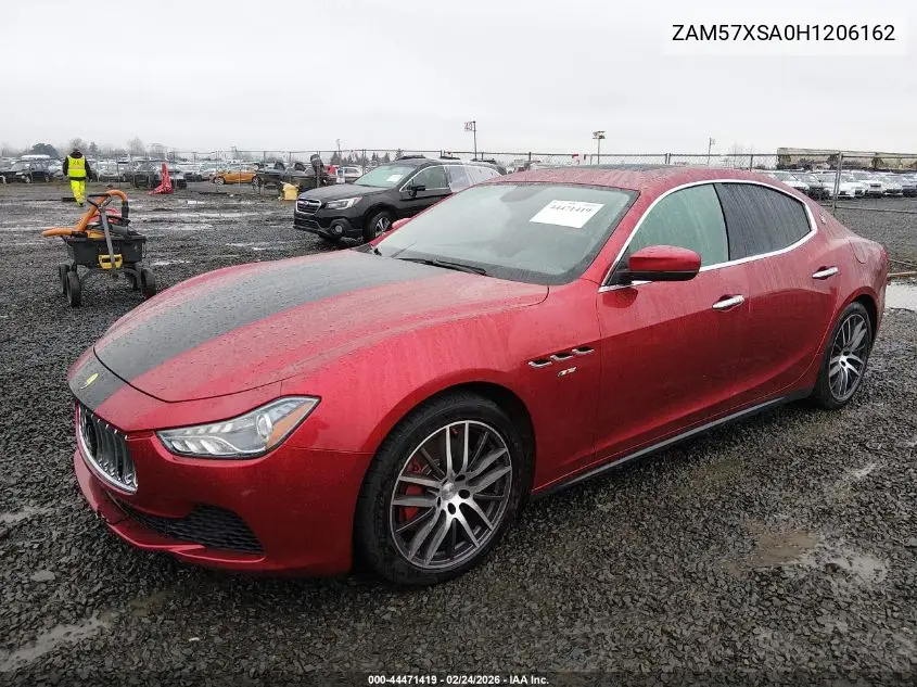 2017 Maserati Ghibli VIN: ZAM57XSA0H1206162 Lot: 44471419