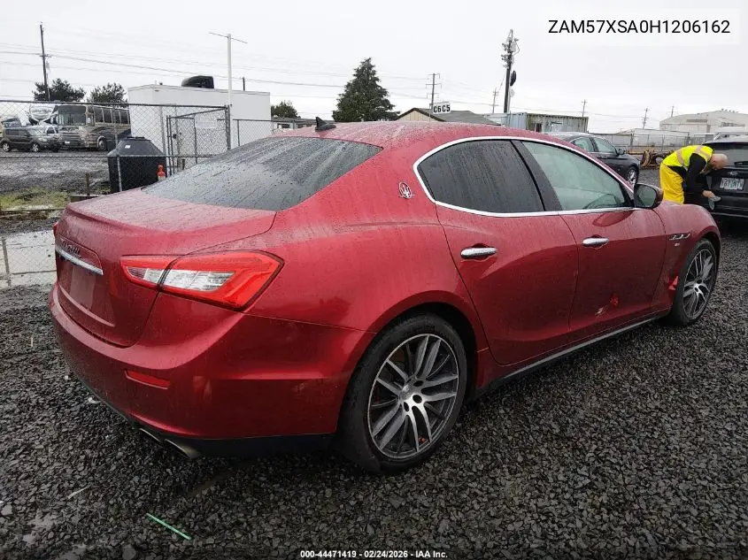 2017 Maserati Ghibli VIN: ZAM57XSA0H1206162 Lot: 44471419