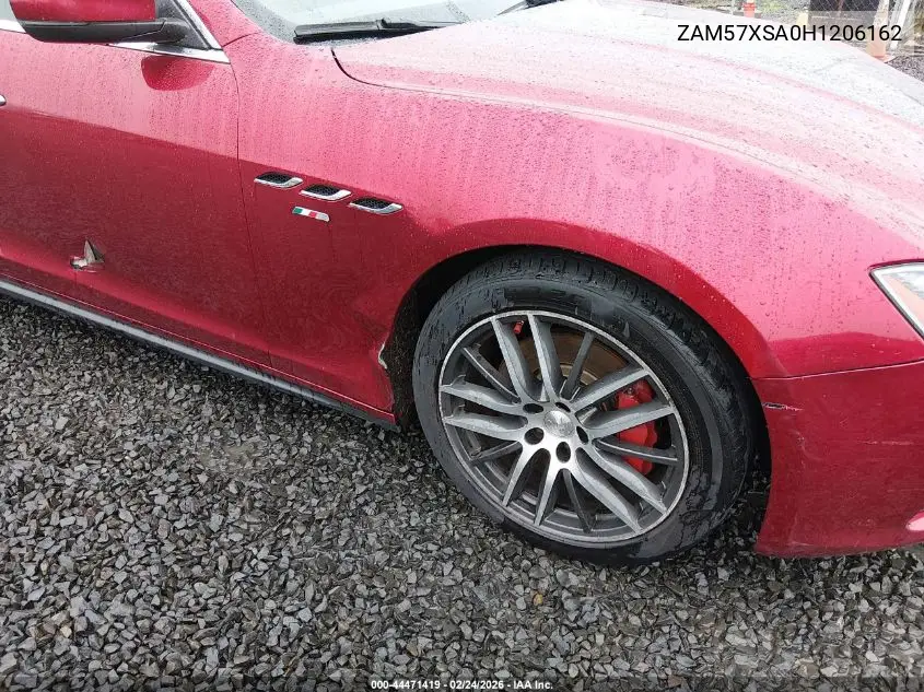 2017 Maserati Ghibli VIN: ZAM57XSA0H1206162 Lot: 44471419