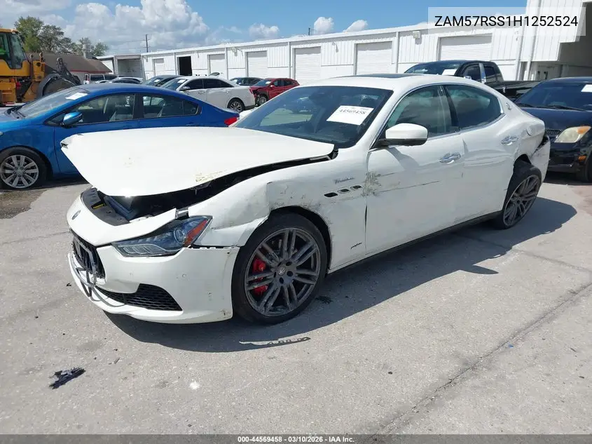 2017 Maserati Ghibli S VIN: ZAM57RSS1H1252524 Lot: 44569458