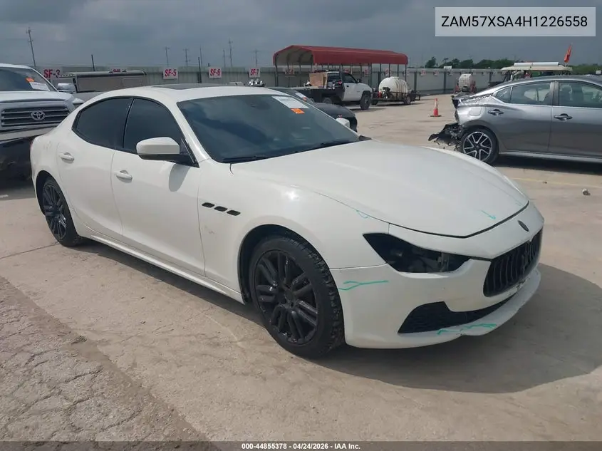 2017 Maserati Ghibli VIN: ZAM57XSA4H1226558 Lot: 44855378