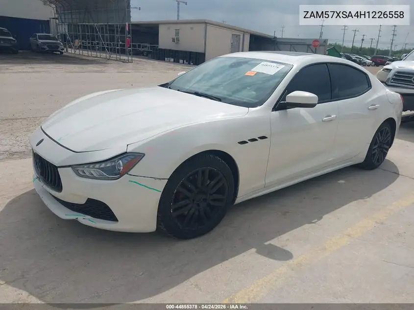 2017 Maserati Ghibli VIN: ZAM57XSA4H1226558 Lot: 44855378