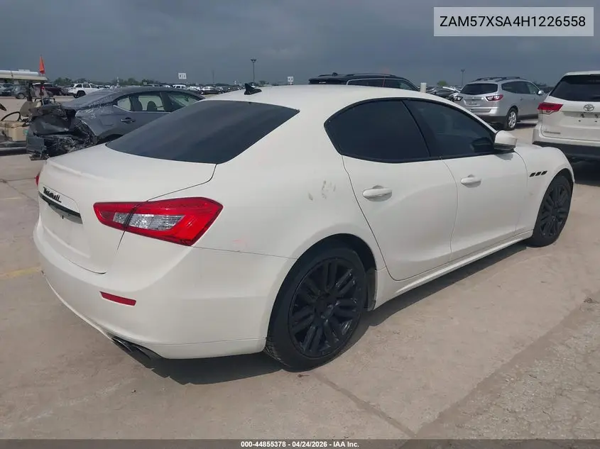 2017 Maserati Ghibli VIN: ZAM57XSA4H1226558 Lot: 44855378