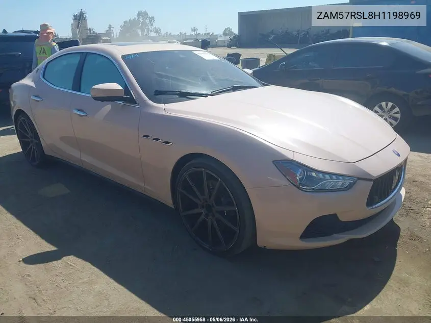 2017 Maserati Ghibli S VIN: ZAM57RSL8H1198969 Lot: 45055958