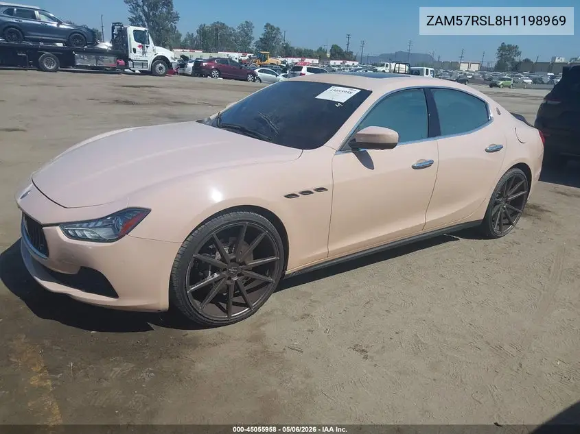 2017 Maserati Ghibli S VIN: ZAM57RSL8H1198969 Lot: 45055958